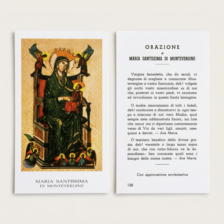 santino-maria-santissima-di-montevergine La Vierge de Montevergine, au centre de la dévotion des pèlerins